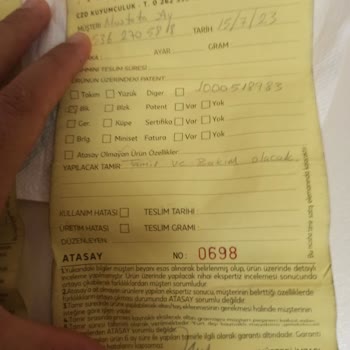 Atasay Garanti Sürecindeki Ürününden Yapım Ücreti İstiyor