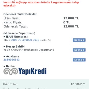 Sahibinden Güvenli Ödeme Mağduriyeti