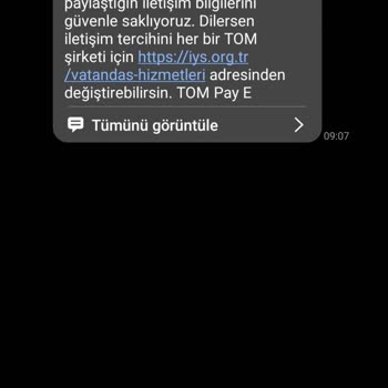 Hadi TOM Pay Hadi Uygulaması Verilerimi Paylaşmıştır Kabul Etmiyorum