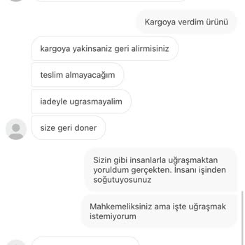 Gardrops Uygulamasından Aldığı Ürünü Kargodan Almayacağını Söylüyor