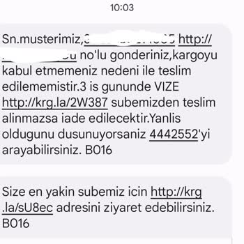 Aras Kargo Teslimat Gelmiyor Ve Geldik Diye Mesaj Atıyor