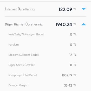 Turkcell Superonline'ın Veremediği Hizmet İçin Cayma Bedeli Talebi