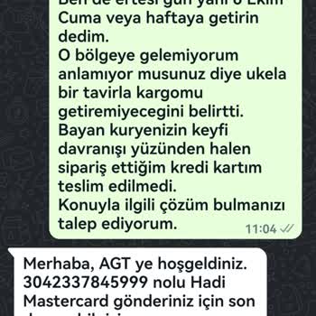 AGT Kurye (aynigunteslim.com) AGT Sakarya Kurye Sorumsuzluğu