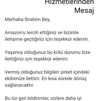 Amazon Ürün İadesinin Yapılmaması