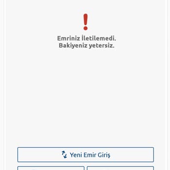 Yapı Kredi Yatırım Yapı Kredi Hisse Satış Emri Esnasında ''yetersiz Bakiye'' Uyarısı