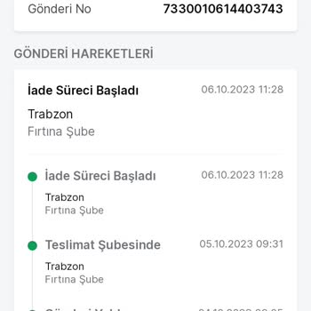 Trendyol Express Kargomu Dağıtıma Çıkmadan İadeye Yolluyor.