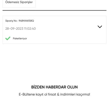 Oyku Wear Sipariş Edilen Ürünün Gönderilmemesi