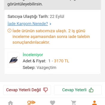 Trendyol Philips Ütü Kusurlu Nedeniyle İade İşlemi Sonuçlanmıyor