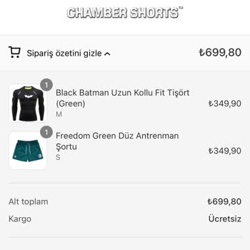 Chamber Shorts Ürün Göndermiyor
