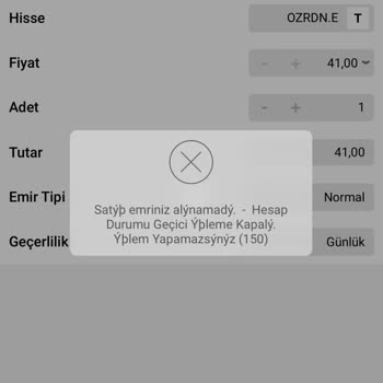 VakıfBank Borsa Hata Veriyor