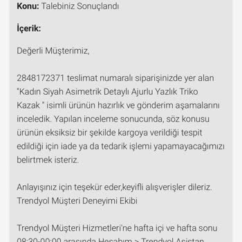 Happiness İstanbul (Trendyol) Trendyol Happiness Firmasının Ürünlerimi Eksik Göndermesi