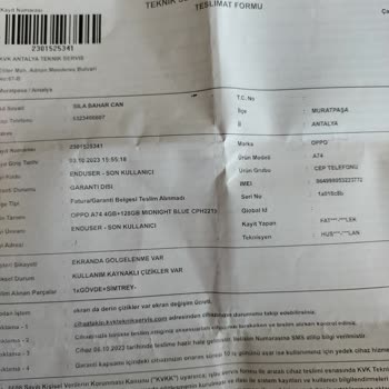 Oppo KVK Nin Para Almak İçin Telefonu Yapmayıp Bahane Üretmesi