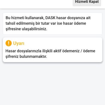 DASK Ödemesi Henüz Almadım