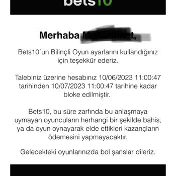 Bets10 Hesabım Bloke Edildi