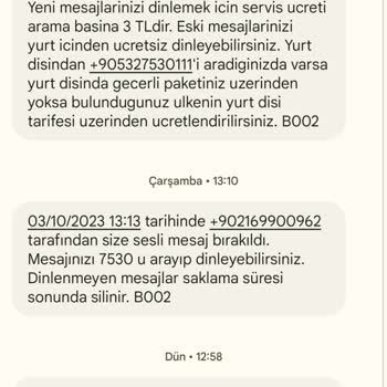 Turkcell - Her Gün Gelen Arama Ve Sesli Mesaj