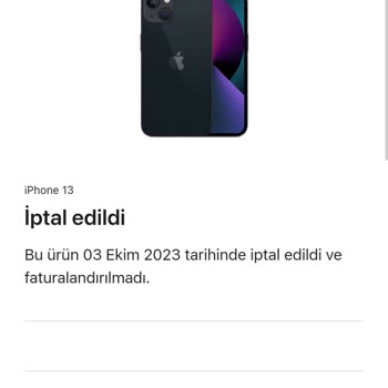 Apple Sitesinden İptal Edilen Tel Hakkında