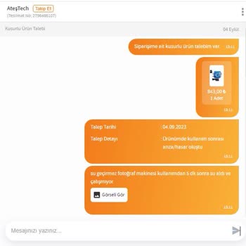Ateş Tech Trendyol Ayıplı Mal Satan Satıcının Arkasında Duruyor
