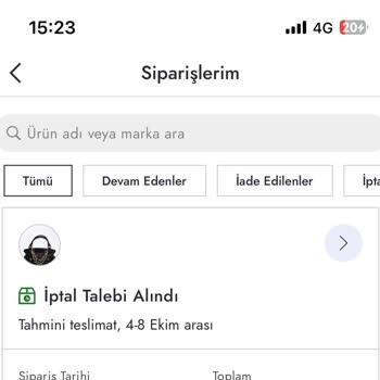 Boyner'in Bilgim Dışında Siparişimi İptal Etmesi
