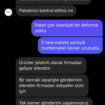 H&R Butik Eksik Ürün Gönderilmesi