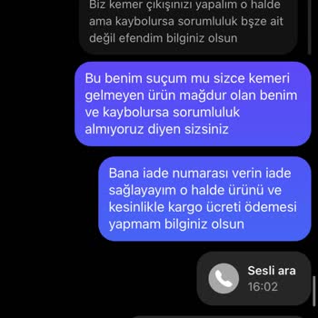 H&R Butik Eksik Ürün Gönderilmesi
