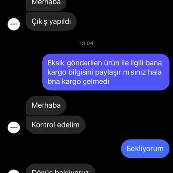 H&R Butik Eksik Ürün Gönderilmesi