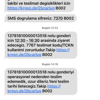 KARGOMsende Kargo Teslim Edilmeme