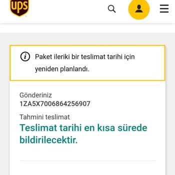 UPS Kargomu Teslim Etmiyor