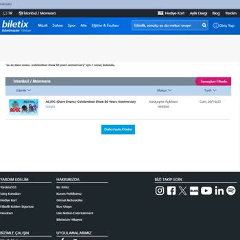 Biletix AC/DC Konseri Hakkında Şikayet