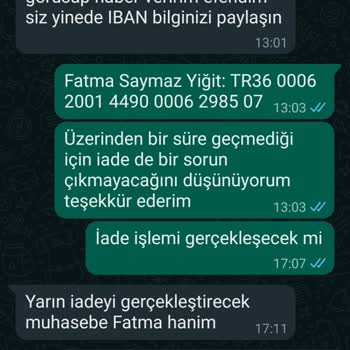 Suare Restaurant Kapora İadesi Hakkında