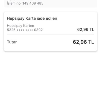 Hepsipay Paranın İade Edilmemesi
