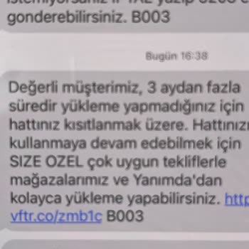 Vodafone 6 Aylık Paket Satıp 3 Ay Sonra Tekrar Para İstiyor.