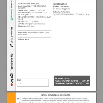 Arçelik Servisi Aşırı Pahalı