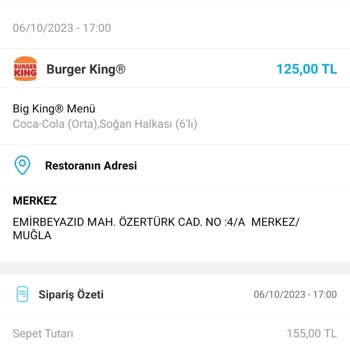 Burger King Tıkla Gelsin Siparişimi İptal Etti