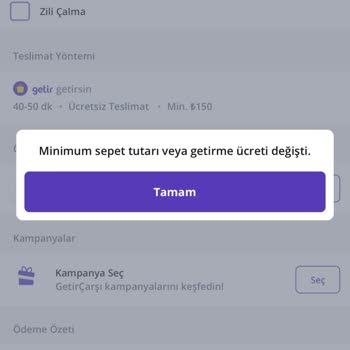 Getir İn Anlamsız Vakit Kayıpları