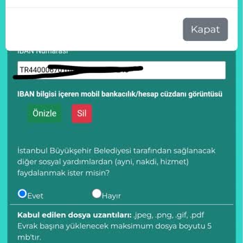 İBB Burs Başvurusuyla İlgili Belge Güncelleme Talebi