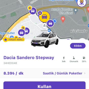 GetirAraç Üyeliğim Uygun Bulunmadığı İçin Durdurulmuş