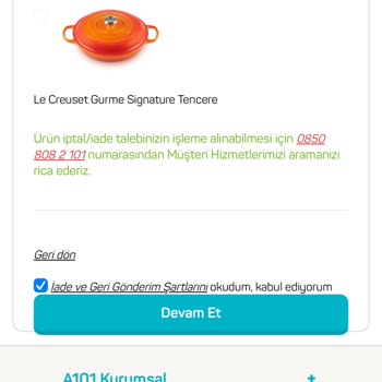 A101 Online Mağazadan Aldığım Ürünü İade Etmek İçin Muhatap Bulamıyorum