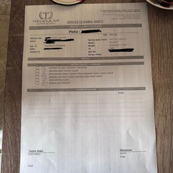 Tokatlılar Otomotiv (Bağcılar) Fiş Fatura Vermiyor