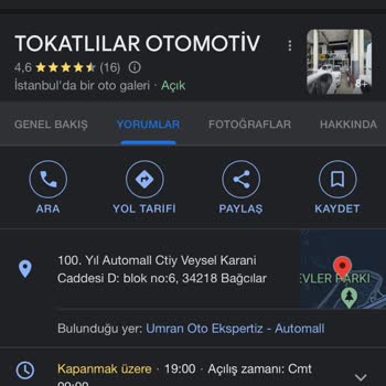 Tokatlılar Otomotiv (Bağcılar) Fiş Fatura Vermiyor
