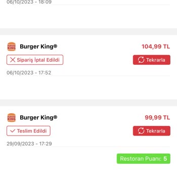 Tıkla Gelsin Siparişim İptal Edildi Ücret İadesi Yapılmadı