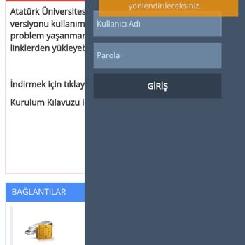 Atatürk Üniversitesi Obs'ye Giriş Yapamıyorum