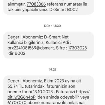 D-Smart İnternet Bağlanmadan Fatura Gelmesi