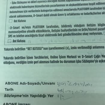 D-Smart Net DSmart İnternet Bağlantısı Sorunu Ve Fatura İptali