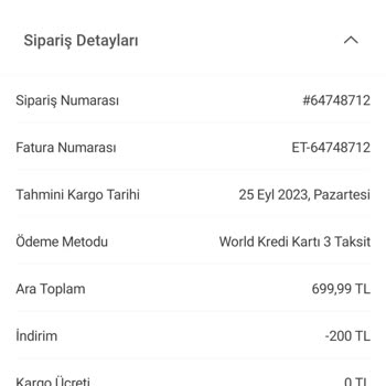 Karaca Home Bilgi Vermeden Siparişi İptal Etti