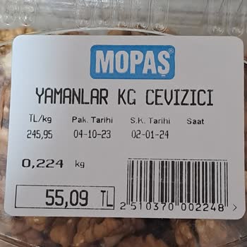 Trendyol Hızlı Market Mopaş Acıbadem-2 Kurtlu Ceviz Gönderimi