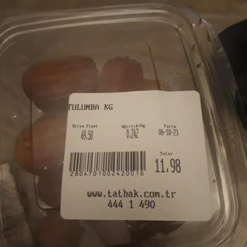 Tatbak Gıda Üründeki Yabancı Cisim