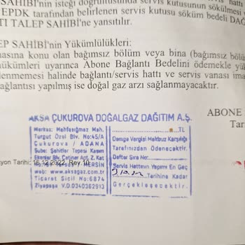 Aksa Gaz Binamıza Kutu Bağlamıyor.