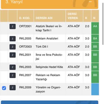 Atatürk Üniversitesi AÖF 2 Ders Dışında Ders Seçtirmedi