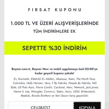 Boyner Kuponumu Bana Kullandırtmıyor