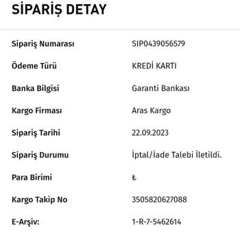 Kartal Yuvası Para İadesi Yapılmadı